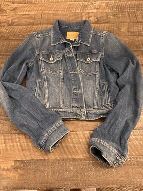 PAIGE Classic Blue Denim Jacket, size small. Cotton/rayon